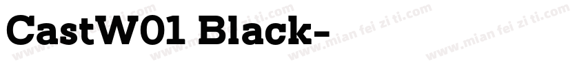 CastW01 Black字体转换